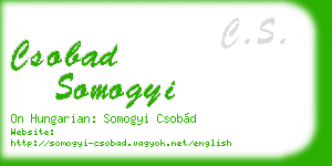 csobad somogyi business card