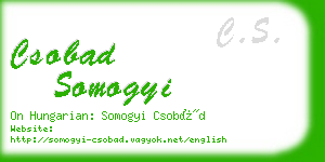 csobad somogyi business card